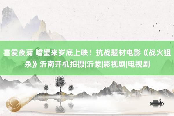 喜爱夜蒲 瞻望来岁底上映！抗战题材电影《战火狙杀》沂南开机拍摄|沂蒙|影视剧|电视剧