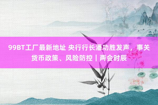 99BT工厂最新地址 央行行长潘功胜发声，事关货币政策、风险防控｜两会时辰