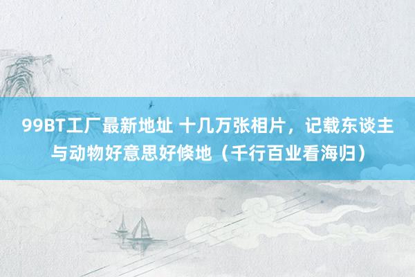 99BT工厂最新地址 十几万张相片，记载东谈主与动物好意思好倏地（千行百业看海归）